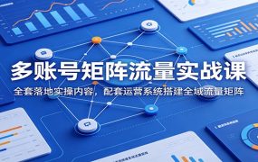 多账号矩阵流量实战课：全套落地实操内容，配套运营系统搭建全域流量矩阵