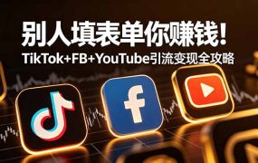 别人填表单你赚钱!TikTok+FB+YouTube 引流变现全攻略【原创双语字幕】
