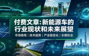 付费文章：新能原车的行业现状和未来展望