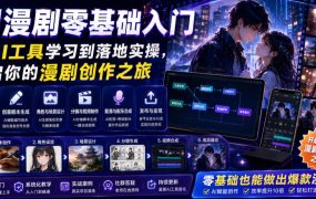 AI漫剧零基础入门，从AI工具学习到落地实操，开启你的漫剧创作之旅