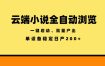 云端小说全自动浏览阅读，一键启动、批量产出，单设备稳定产出200+【揭秘】