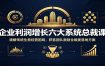 企业利润增长六大系统总裁课：破解传统生意经营困局，获客团队激励全维度落地方案