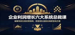 企业利润增长六大系统总裁课：破解传统生意经营困局，获客团队激励全维度落地方案