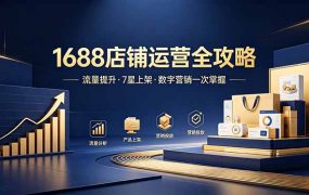 1688店铺没流量？产品上架不到7星？数字营销不会投？全套运营技能一次学(更新6月