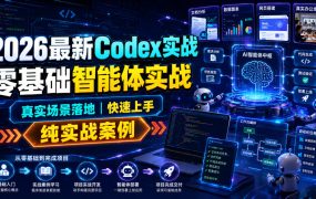 2026最新Codex实战零基础智能体实战,真实场景落地,快速上手,纯实战案例