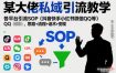 某大佬私域引流教学，各平台引流SOP(抖音快手小红书微信QQ等)，思路+流程+话术+变现(更新0708)