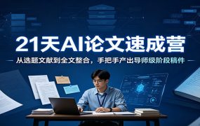 21天AI论文速成营:从选题文献到全文整合,手把手产出导师级阶段稿件