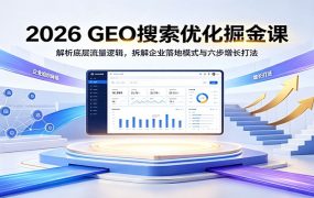 2026 GEO搜索优化掘金课：解析底层流量逻辑，拆解企业落地模式与六步增长打法