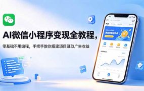 AI微信小程序变现全教程，零基础不用编程，手把手教你搭建项目赚取广告收益