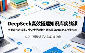 DeepSeek高效搭建知识库实战课，全渠道内容采集，个人十倍成长・团队提效，AI赋能工作学习