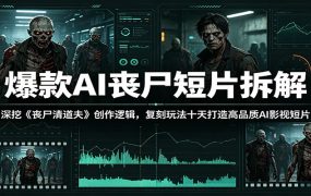 爆款AI丧尸短片拆解：深挖《丧尸清道夫》创作逻辑，复刻玩法快速打造高品质AI影视短片