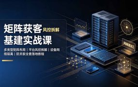 矩阵获客基建实战课:多类型矩阵布局|平台风控拆解|设备网络隔离|防关联全套落地教程