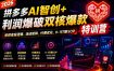 2026拼多多AI智创+利润爆破双核爆款特训营，收获底层逻辑、活动矩阵、付费优化、0-1打爆SOP(更新0727)