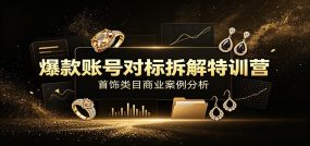 爆款账号对标拆解特训营：首饰类目商业案例分析，配套完整资料内容