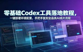 零基础Codex工具落地教程,一键部署环境配置,手把手复刻全品类AI成片流程
