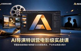 AI导演特训营电影级实战课，零基础也能掌握分镜构图与主流模型用法，产出专业质感AI短片