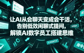 让AI从会聊天变成会干活,告别低效闲聊式提问,解锁AI数字员工搭建思维