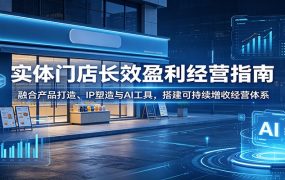 实体门店长效盈利经营指南：融合产品打造、IP塑造与AI工具，搭建可持续增收经营体系
