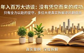年入百万大访谈-更新：没有凭空而来的成功，只有全力以赴的坚守，多位大佬真实拆解逆风翻盘路