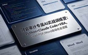 财会审计专属 AI实战训练营：Python+Claude Code+VBA，Excel/PDF/Word自动化全流程