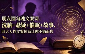 朋友圈勾魂文案课：洗脑+悬疑+催眠+故事，四大人性文案体系让你不销而售