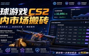 全球游戏CS2国内市场自动云搬砖，只需手机操作，简单易上手，日入300+
