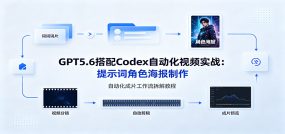 GPT5.6搭配Codex自动化视频实战：提示词角色海报制作，自动化成片工作流拆解教程