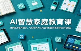 AI智慧家庭教育课：更新育儿教育理念，巧用各类AI工具全方位提升孩子综合学习能力