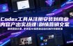 Codex工具从注册安装到商业内容产出实战课｜剧情营销文案、多类型AI视频自动化制作完整落地教程