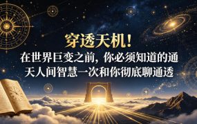 付费文章：穿透天机！在世界巨变之前，你必须知道的通天人间智慧一次和你彻底聊通透
