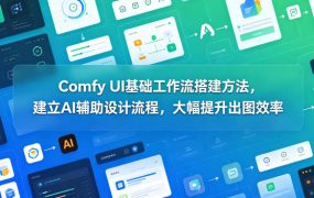 Comfy UI基础工作流搭建方法，建立AI辅助设计流程，大幅提升出图效率