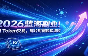 2026蓝海副业！AI Token交易，碎片时间轻松增收