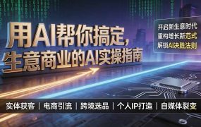用AI帮你搞定，生意商业的AI实操指南，开启新生意时代，重构增长新范式，解锁AI时代决胜法则