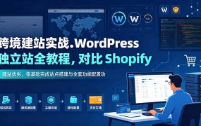 跨境建站实战:WordPress 独立站全教程,对比 Shopify 建站优劣,零基础完成站点搭建与全套功能配置