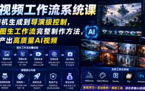 AI视频工作流系统课，从随机生成到导演级控制，掌握图生工作流完整制作方法，稳定产出高质量AI视频