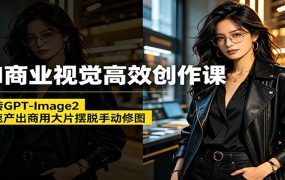 AI商业视觉高效创作课：玩转GPT-Image2，极速产出商用大片摆脱手动修图(更新)