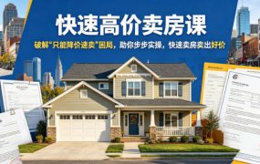 快速高价卖房课，破解“只能降价速卖”困局，助你步步实操，快速卖房卖出好价(更新2026)