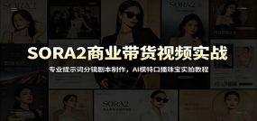 SORA2商业带货视频实战：专业提示词分镜剧本制作，AI模特口播珠宝实拍教程
