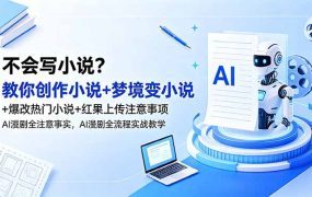 不会写小说？教你创作小说+梦境变小说+爆改热门小说+红果上传注意事项，AI漫剧全流程实战教学