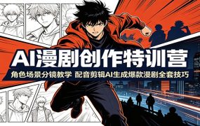 AI漫剧创作特训营:角色场景分镜教学,配音剪辑AI生成爆款漫剧全套技巧