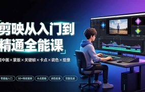 剪映从入门到精通全能课：画中画×蒙版×关键帧×卡点×调色×抠像，一站式掌握剪辑核心技能