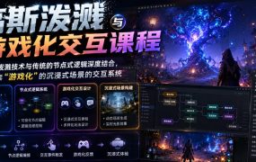 高斯泼溅与游戏化交互课程，将高斯泼溅技术与传统的节点式逻辑深度结合，打造一套“游戏化”的沉浸式场景的交互系统