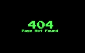 HTML黑色大气绿色发光字404错误页模板