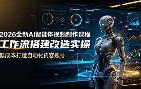 2026全新AI Codex智能体视频制作课程，工作流搭建改造实操，低成本打造自动化内容账号