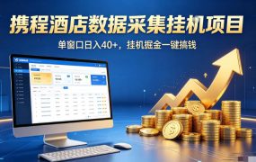 携程酒店全自动浏览掘金项目，稳定可矩阵，单窗口收益40+【揭秘】