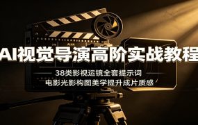 AI视觉导演高阶实战教程:38类影视运镜全套提示词,电影光影构图美学提升成片质感