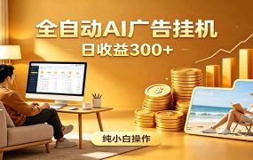 AI风口项目，全程解放双手，后台自动运行赚取收益，每天稳定收益300+