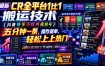 最新CR全平台1比1搬运技术(抖音快手小红书视频号)五分钟分钟一条，操作简单，轻松上热门(教程+软件+参数)