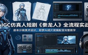 AIGC仿真人短剧《豢龙人》全流程实战：剧本分镜美术设计，即梦AI成片剪辑配音完整教学