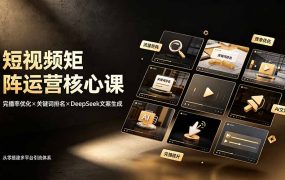 短视频矩阵运营核心课：完播率优化×关键词排名×DeepSeek文案生成，从零搭建多平台引流体系